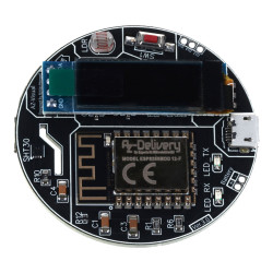 AZ-Visual - ESP8266-12F development board with temperature, humidity and ambient light sensor (SHT30 and LDR) + OLED display 0.9