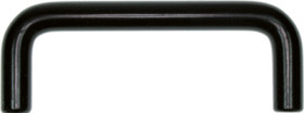 Handle, steel, (L x W x H) 102 x 10 x 38 mm, black, 3601-1305