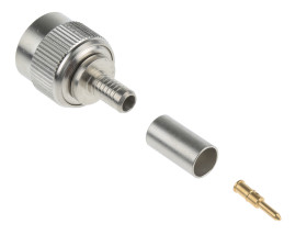 Złącze koncentryczne Montaż na kablu Męski 50Ω typ złącza Złącze TNC 0 to 11GHz Połączenie zagniatane typ kabla RG141,