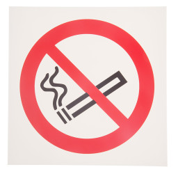 Znak zakazu Tworzywo sztuczne Czarny/czerwony/biały Zakaz palenia, Brak Nie Znak