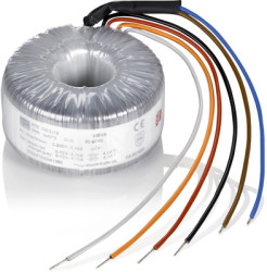 Toroidal safety transformer, 120 VA, 24 V, 24 V, 230 V, Block RTE 120/2X24