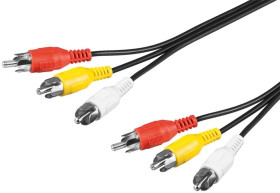 Kabel łączący Composite Audio Video, 3 x cinch - Długość kabla 3 m
