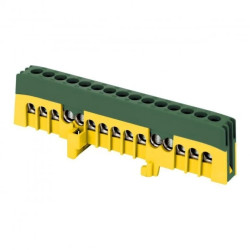 Listwa zaciskowa izolowana PRO PE, 15 przewodów, zielony,OR-LZ-8208/15/GN