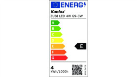 Żarówka Led G9 Zubi Led 4W G9-Cw 520Lm 6500K Barwa Zimna 24519
