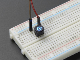 Adafruit Mini Illuminated Momentary Pushbutton - Blue Power Symbol