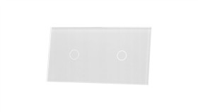 Livolo Biały Panel Szklany 1+1 7011-61