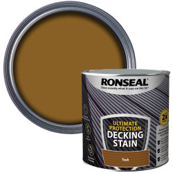 Ronseal 39120 Ultimate Protection Decking Stain Rich Teak 5 litre