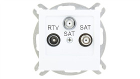 As Gniazdo Antenowe Rtv-Sat-Sat Białe Gpa-G2s/M/00