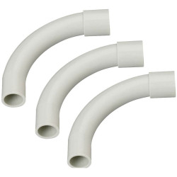 Heidemann 13167 Bend EN20 Grey, 3 pcs, 90° Angle, Pre-shaped Sleeve