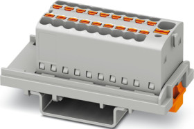 Distribution block, push-in connection, 0.34-4.0 mm², 41 A, 6 kV, gray, 1047454