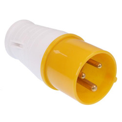 Yellow 32A 110V 2P+E Industrial Plug IP44