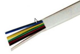 Przewód telefoniczny 6C - biały, płaski