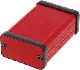 Aluminum enclosure, (L x W x H) 60 x 45 x 25 mm, red, IP54, 1455D601RD
