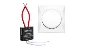 Ściemniacz, pokrętła: 1, Okrągły przycisk operatora, 125W, 230V ac, 500mA