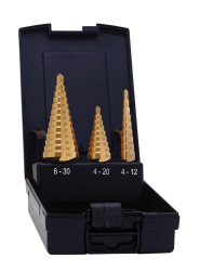 Zestaw wierteł stożkowych stopniowych Exact 05350 4 - 12 mm, 4 - 20 mm, 6 - 30 mm 1 zest.