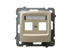 KARO Obudowa gniazda komputerowe podwójne ecru perłowy GPK-2S/p/42 OSPEL