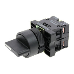 Łącznik sterowniczy piórkowy pokrętny 3-położeniowy 1-0-2 czarny fi 22 MBZ6-ED33 2810006 Next