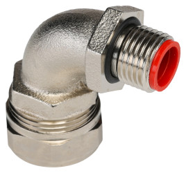 Łącznik do kanałów kablowych Adaptaflex gwint M16 16mm Złącze proste Mosiądz platerowany niklem Srebrny