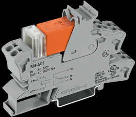788-508 Socket with relay, 1 changeover contact, 230 V AC