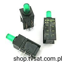 1844.6835 Push-Button Switch + LED THT MENTOR