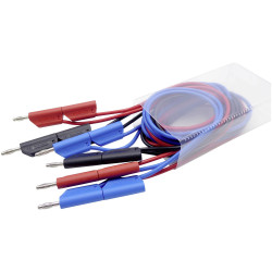 Schnepp 354 000060 Test Lead Kit 4mm Jacks 1.00m Black/Red/Blue