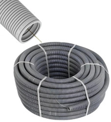 Rura karbowana PESZEL z PILOTEM do Kabli RKGL 50/42 mm 320N Szary 25m AKS