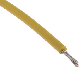 Przewód montażowy 0,33mm² Żółty RS PRO XLPE 22 AWG 6 kV DC dł. 100m 17/0,16 mm +105°C UL 3239
