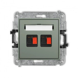 MINI Mechanizm gniazda głośnikowego podwójnego szałwiowy 61MGG-2