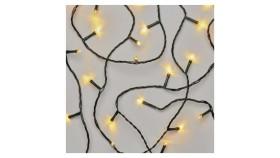 Lampki Choinkowe Classic 40 Led 4M Ciepła Biel, Zielony Przewód, Ip44, Timer...