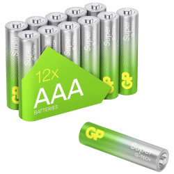 GP SUP24A583S12 Super AAA Batteries 1.5V 12pieces Powers Toys 50% Longer
