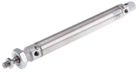 Siłownik pneumatyczny z tłoczyskiem skok: 160mm Festo Ø 25mm dwustronnego działania Action 301.5mm Amortyzacja