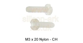 M3 x 20 nylon cheese head machine screw - (50 pack)