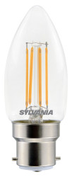 Źródła światła LED, 4,5 W, B22, 2700K, Sylvania, ToLEDo Retro Candle