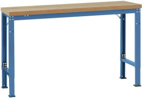 Grundwerkbank PROFI Spezial mit massiver Bucheplatte, BxTxH = 1500 x 700 x 740-1040 mm Manuflex WP6052.5007