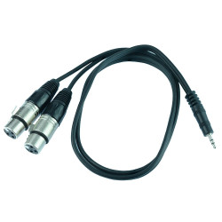 2M 3.5mm Stereo Plug to 2 x XLR Female Socket Lead