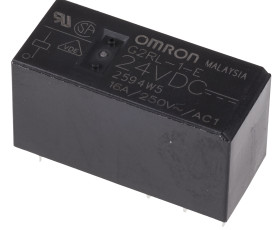 Przekaźnik mocy 24V dc SPDT Omron 400mW, montaż PCB 1440Ω Otwór przezierny