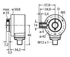 Enkoder obrotowy inkrementalny Turck 1544729