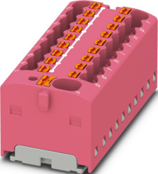 Distribution block, push-in connection, 0.34-4.0 mm², 41 A, 6 kV, dusky pink, 1047428