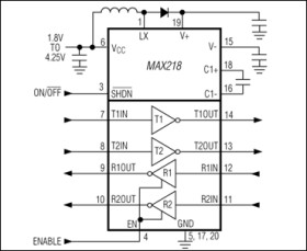1.8V to 4.25V Powered, True RS-232 Dual Transceiver