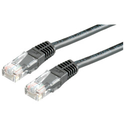 Value 21.99.1535 RJ45 Network cable CAT 6 UTP 1.00 m Black