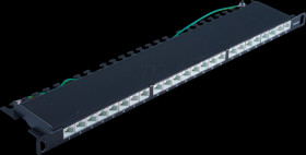 BS08-67052 Patch panel, 19", 24-port, Cat.6a
