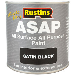Rustins ASAPBL250 ASAP Paint Black 250ml
