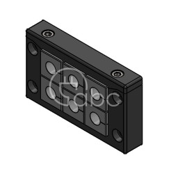 Rama przepustowa KEL-U 10, na 6 modułów KT małych, czarna, 54216