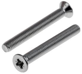 Śruby maszynowe M3 łeb z łbem stożkowym Stal nierdzewna długość 25.0mm skok 0.50mm