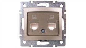 Domo Gniazdo Komputerowe Podwójne Niezależne 2X Rj45cat 5E Jack Szampańskie...