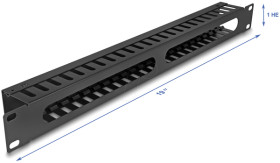 81558 19" patch panel, 1 U, black