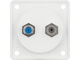 Integro Flow Gniazdo antenowe Radio/SAT z obudową nieekranowaną biały 945602502 HAGER