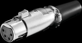 XLR coupler, 4-pin with lock