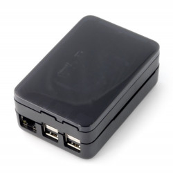 Obudowa Raspberry Pi Model 3B/2B - Short Crust Plus z przekładką - czarna