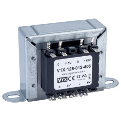 Vigortronix VTX-126-012-406 Chassis Transformer 2x115V 12VA 6V&#x2B;6V